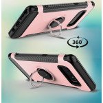 Wholesale Galaxy Note 8 360 Rotating Ring Stand Hybrid Case with Metal Plate (Rose Gold)